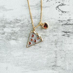 Kate Spade Gold Multicolor Necklace - Pizza My Heart
